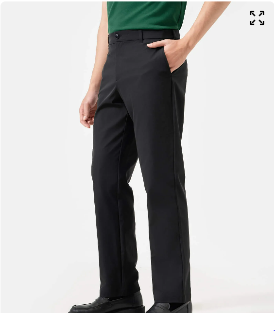 Quần Tây Nam Ống Ôm Xếp Ly Phối Chỉ Trơn Form Slim - 10F23PFO010